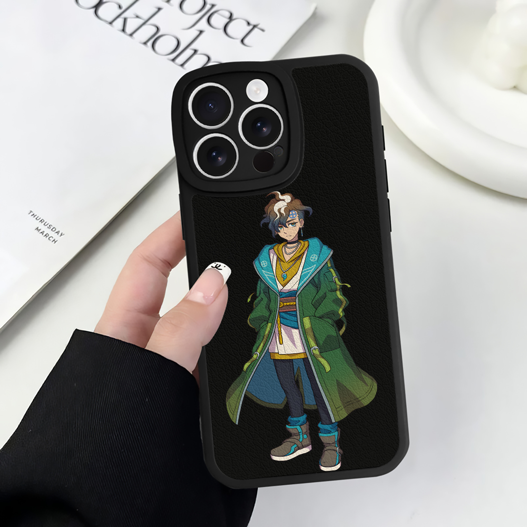 （画像用） 妖怪ウォッチ Yo-kai Watch 【iPhone 16シリーズ対応】シリコンスマホケース（レザー調） 材質：シリコン